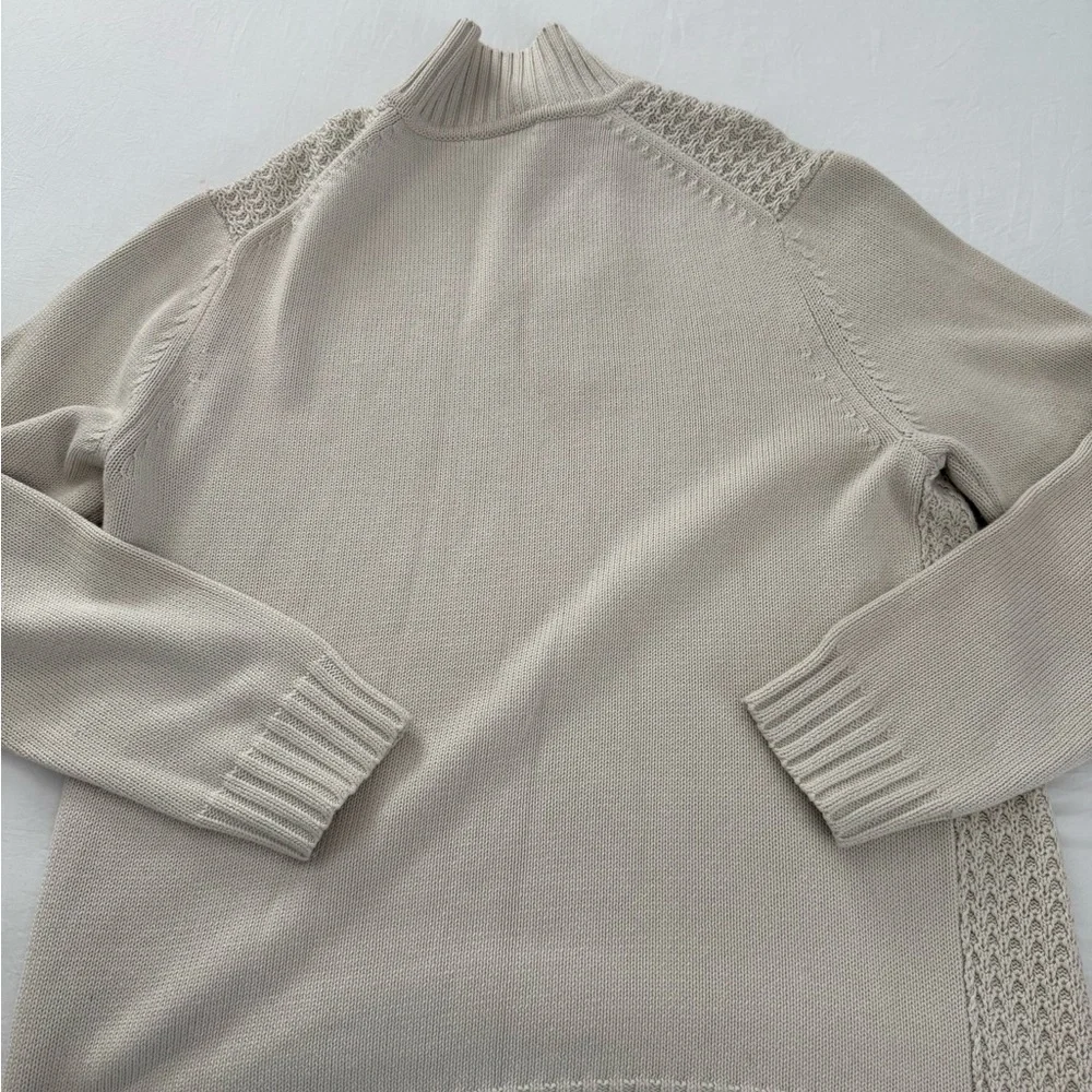 Calvin Klein Men's Beige Zip-Up Sweater